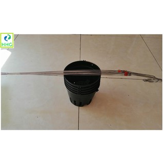 Combo 5 chậu nhựa trồng lan fi 16 + 5 móc inox treo chậu siêu bền!!