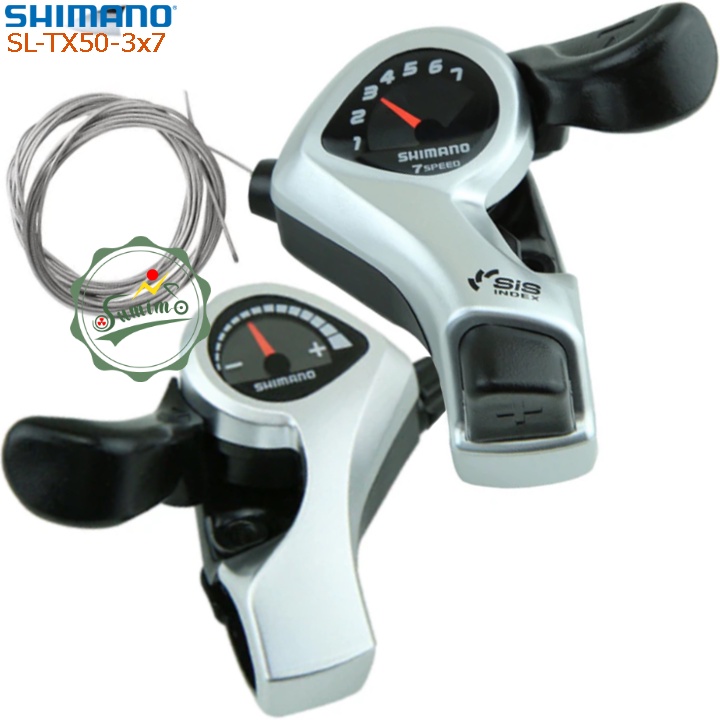 Tay đề xe đạp - Tay bấm xã SHIMANO SL-TX50-3x7 Speed - Chính hãng