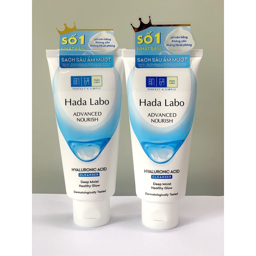 Kem rửa mặt dưỡng ẩm tối ưu Hada Labo Advanced Nourish Cleanser 80g