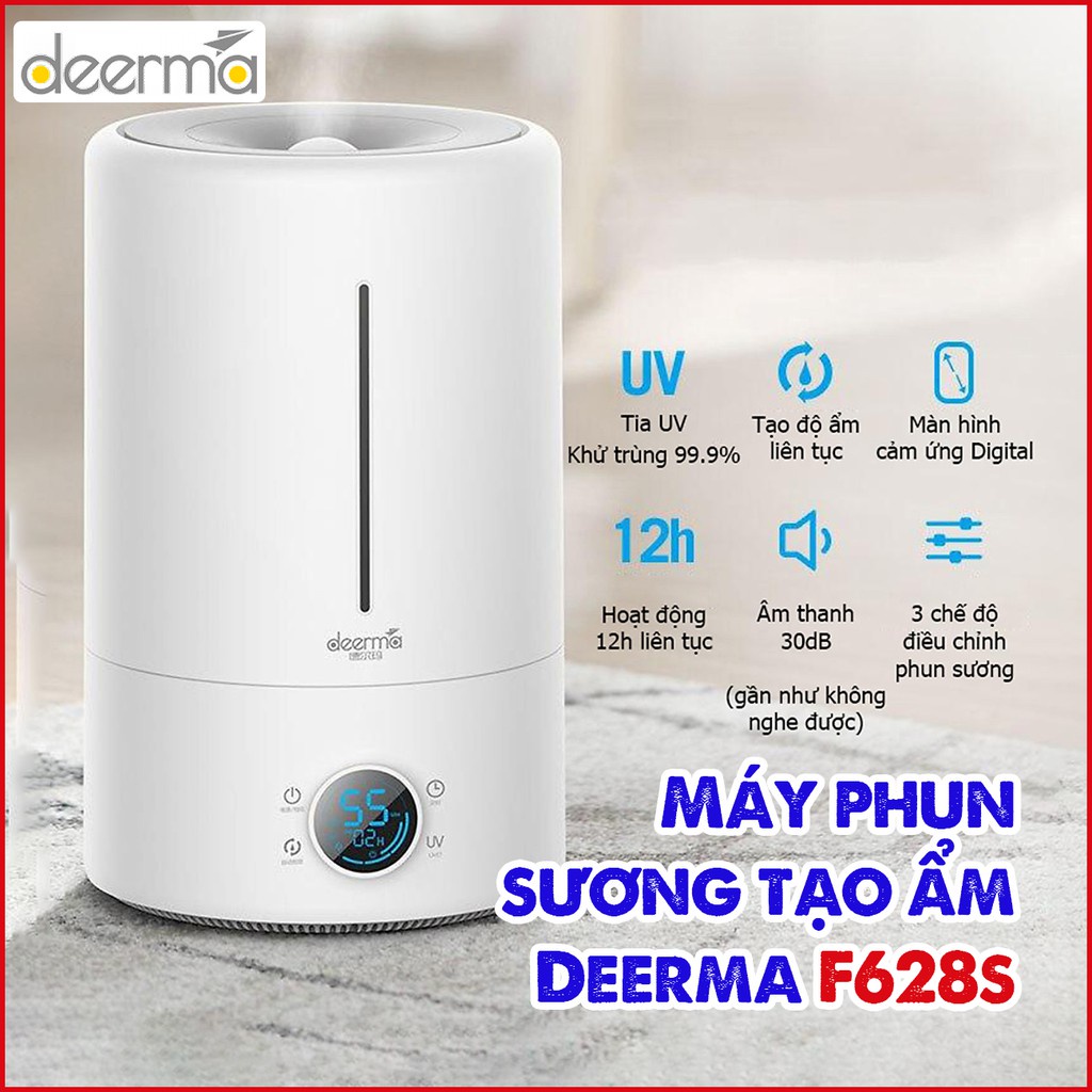 (*)GIAO HỎA TỐC MÁY PHUN SƯƠNG TẠO ẨM Deerma F628S CHÍNH HÃNG