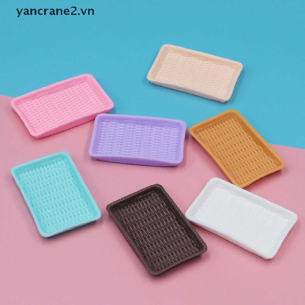 Set 5 Dĩa Phục Vụ Tráng Miệng Bằng Nhựa Trang Trí Nhà Búp Bê