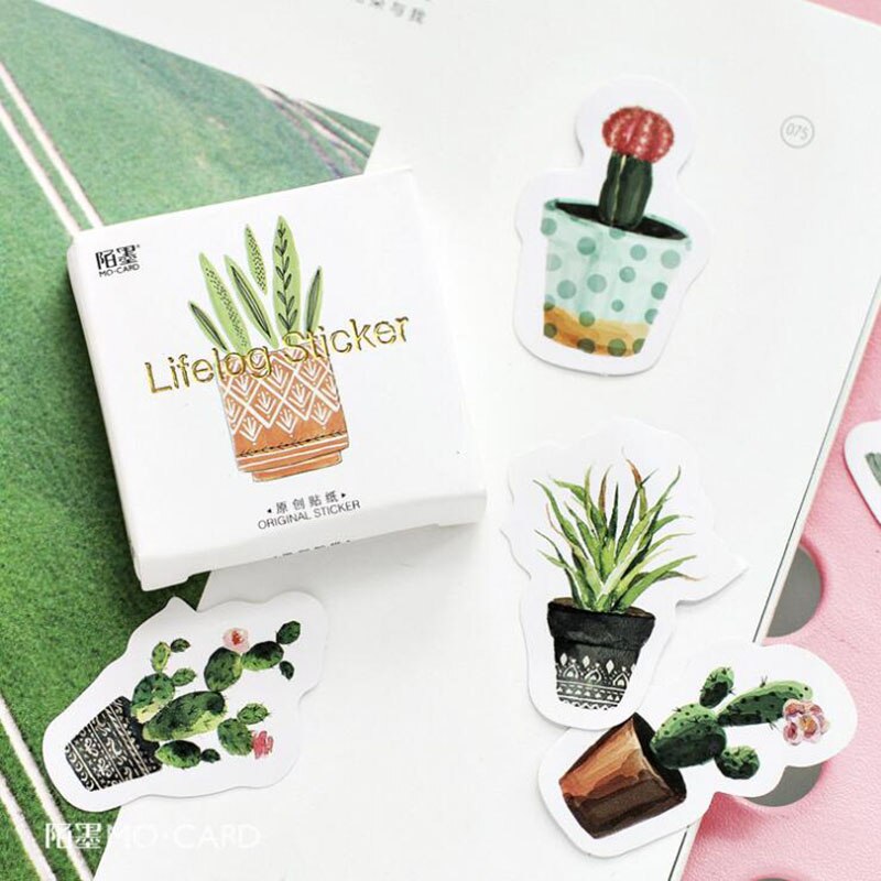 Set 45 Miếng Dán Trang Trí Hình Cây Xanh Ngộ Nghĩnh