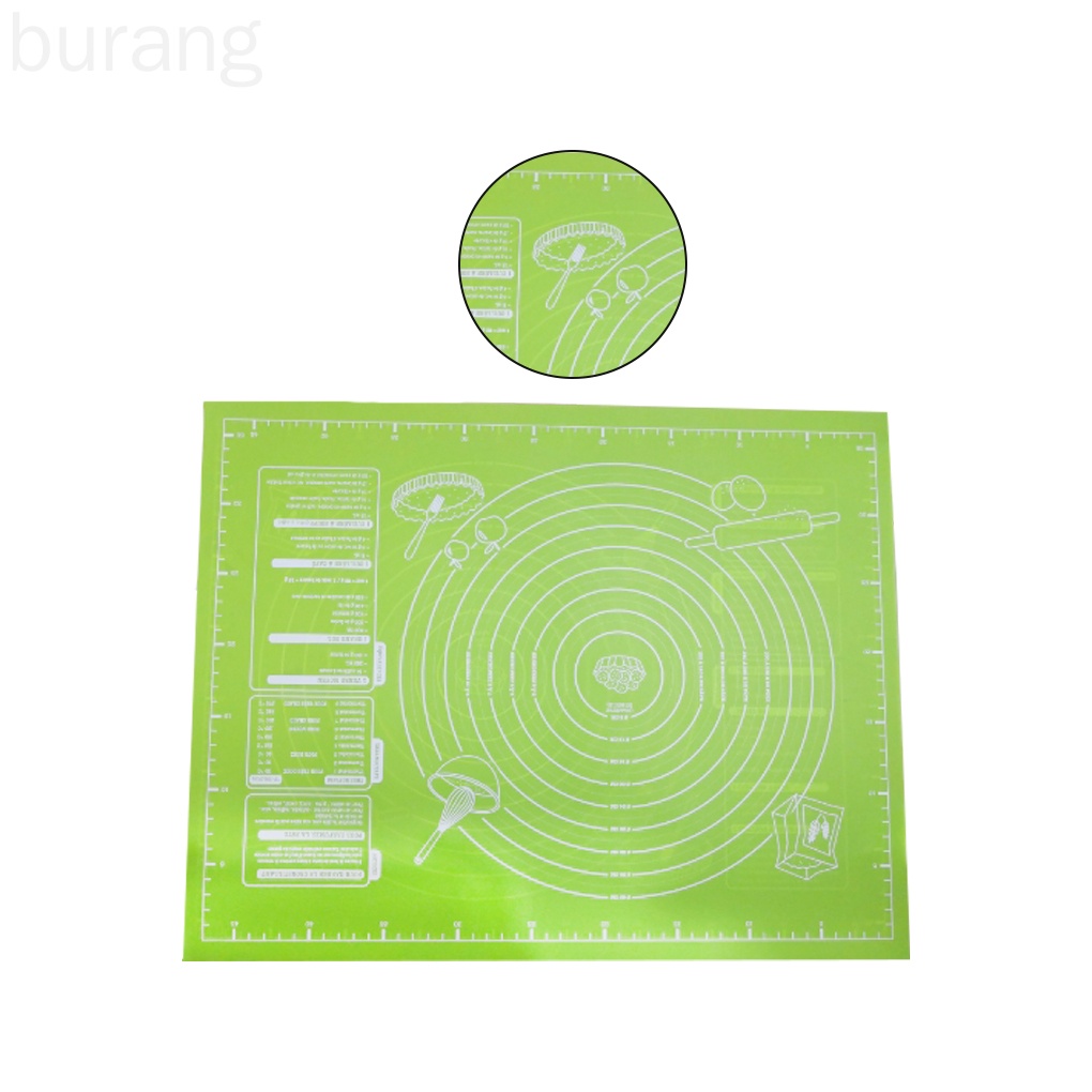 Thảm nhào bột làm bánh bằng silicone chống dính có thang đo