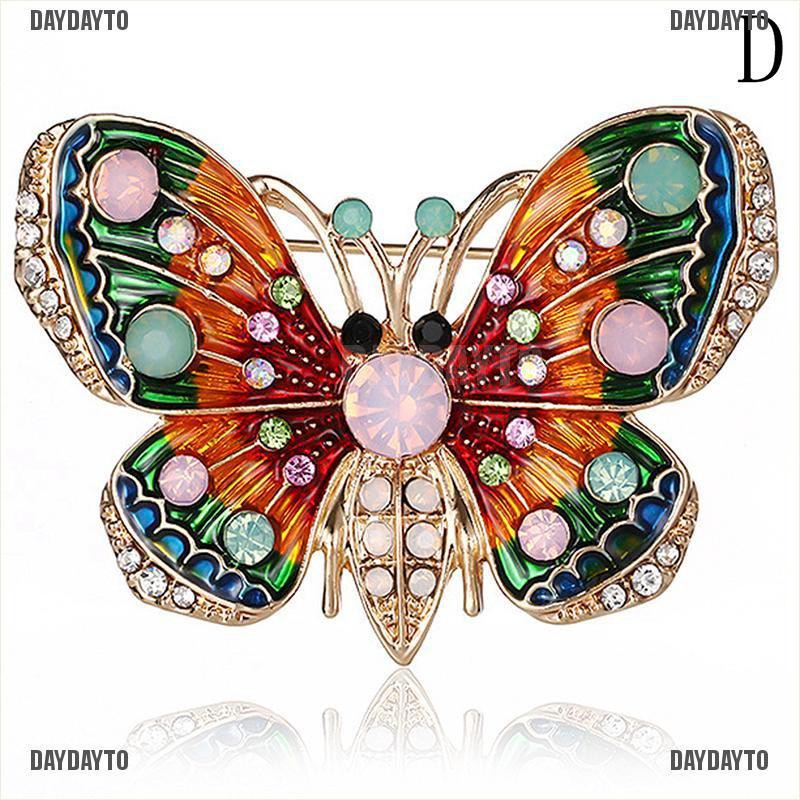 Ghim Cài Áo Hình Bướm Đính Đá Pha Lê Dễ Thương