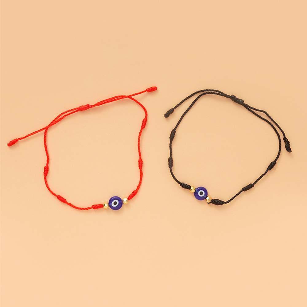 MXGOODS Vòng Tay Bện Dây Mắt Xanh May Mắn Phong Cách Bohemian Cho Cặp Đôi