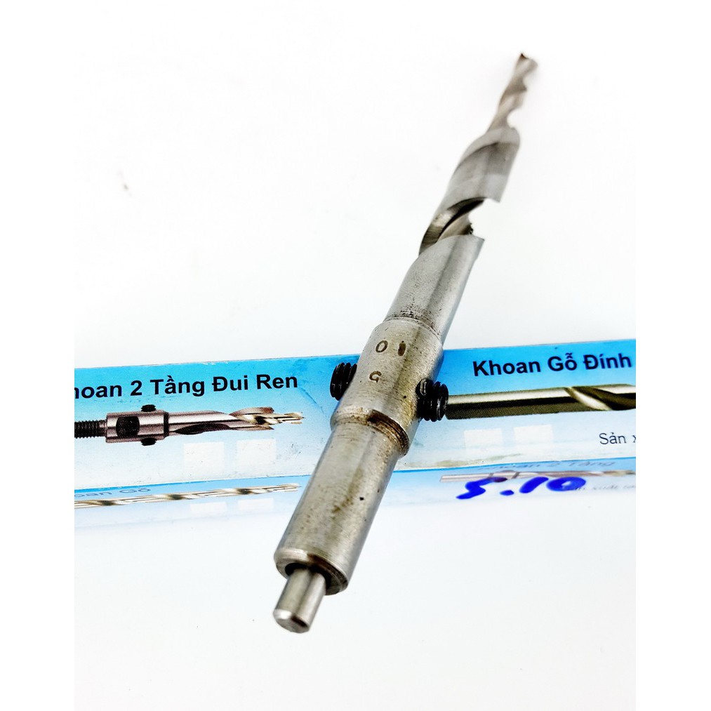 MŨI KHOAN GỖ 2 TẦNG DÀI 5x10x100mm