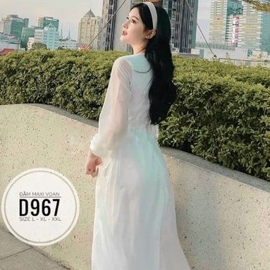 Đầm maxi big size voan đẹp từ 60kg-90kg