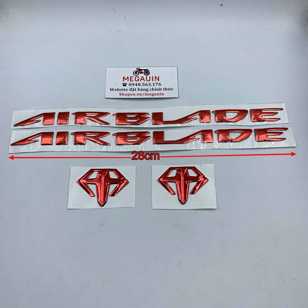 Tem logo Airblade-chữ AB trang trí xe ( giá 1 cặp)