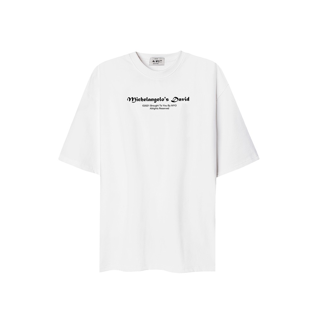 Áo Phông Nam Cao Cấp MYO Vải Cotton In Hình Michelangelo's David