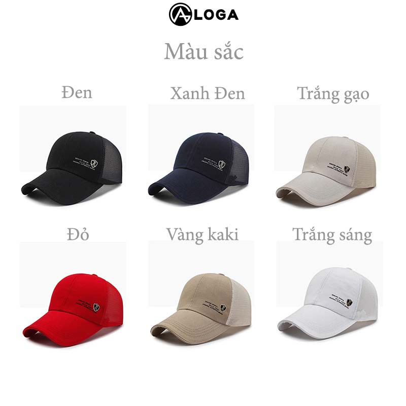 Nón lưỡi trai nam nữ, nón kết unisex thể thao vải lưới thoáng mát nhẹ nhàng Loga M001