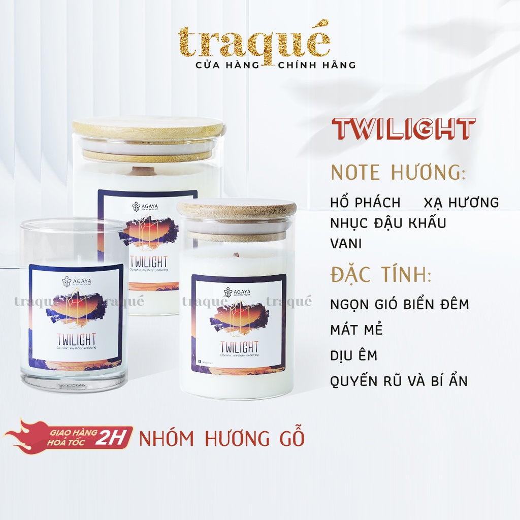 Nến thơm Candle Cup/Agaya - Hương khơi gợi đặc điểm địa danh TWILIGHT