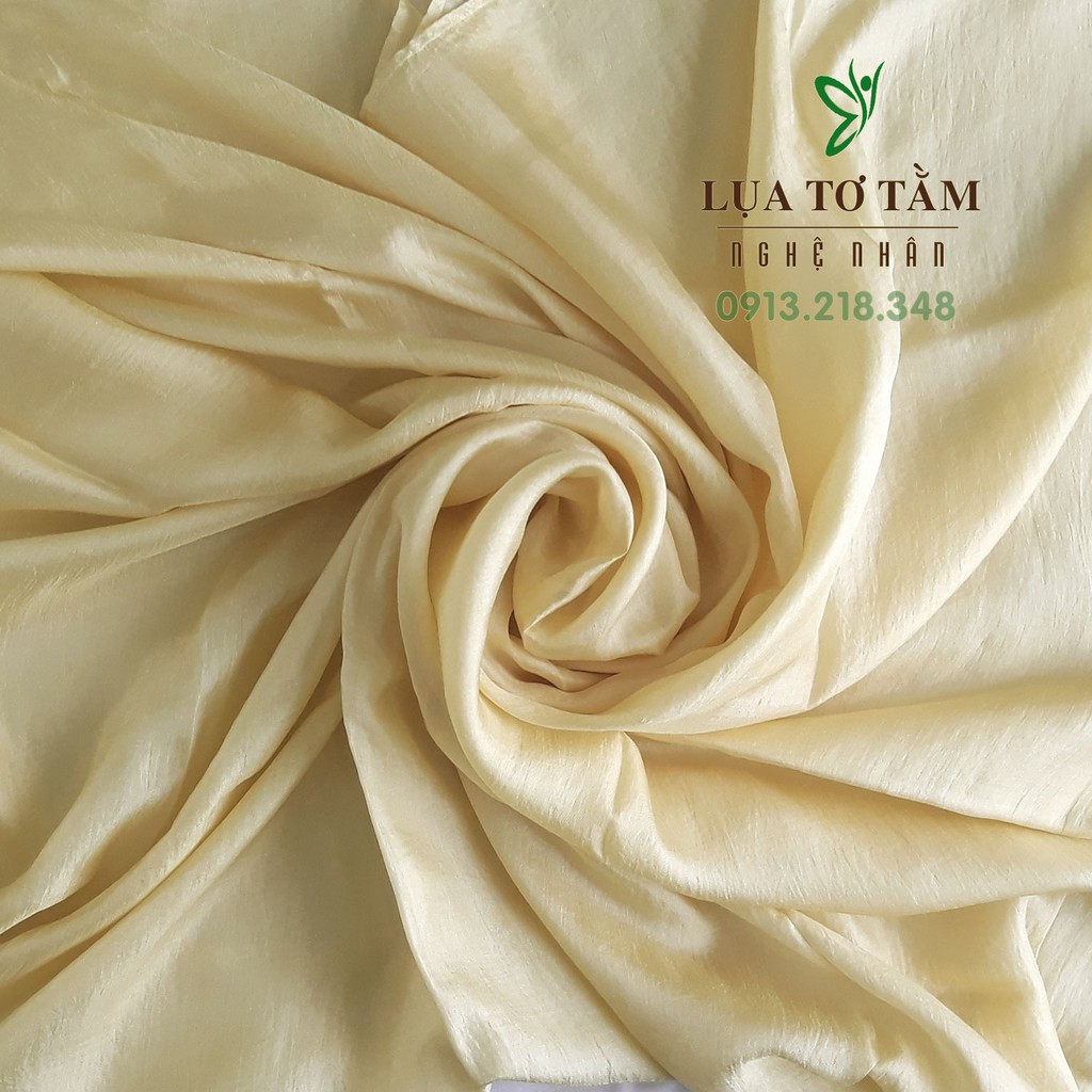 Khăn Lụa Tơ Tằm thiên nhiên Việt Nam 100% Silk4World màu vàng