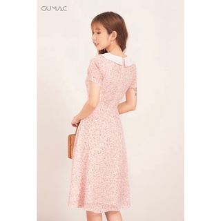 Đầm hoa phối cổ trắng DA577 GUMAC