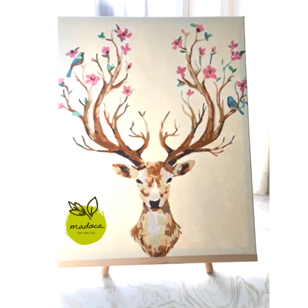 Tranh tô màu theo số hóa Madoca có khung 40x50cm kết hợp T05, T21 và T902