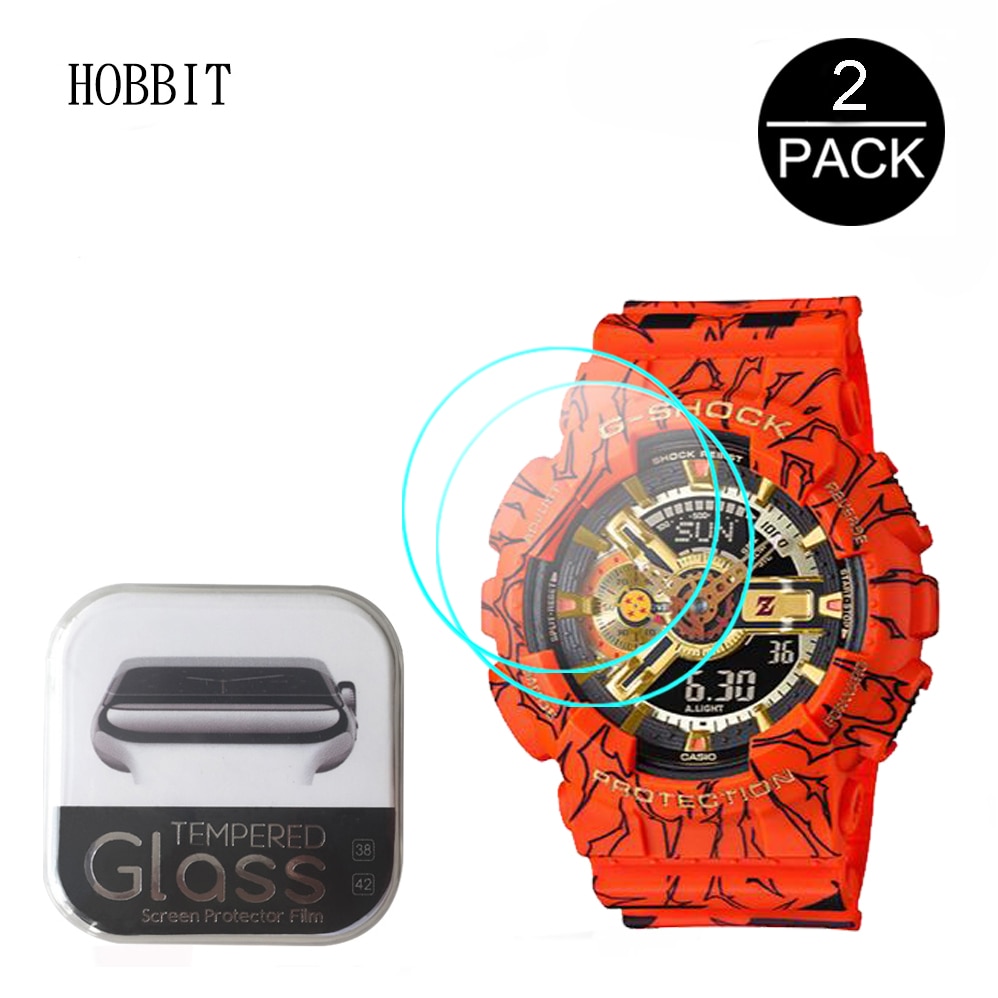 2Pcs Clear HD Tempered Glass For Casio G-SHOCK GA-110JDB 1A4PR GA110JDB SmartWatch Screen Protector 2.5D 9H Anti-Scratch Glass