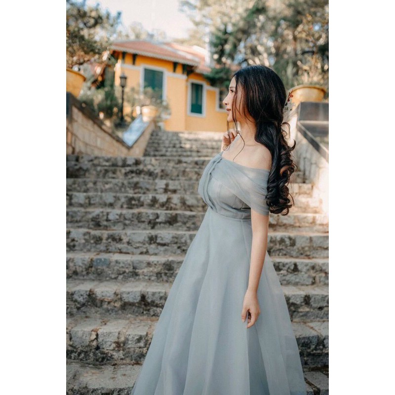 ĐẦM XOÈ BẸT VAI XẾP LY XINH XẮN full size s m L xl