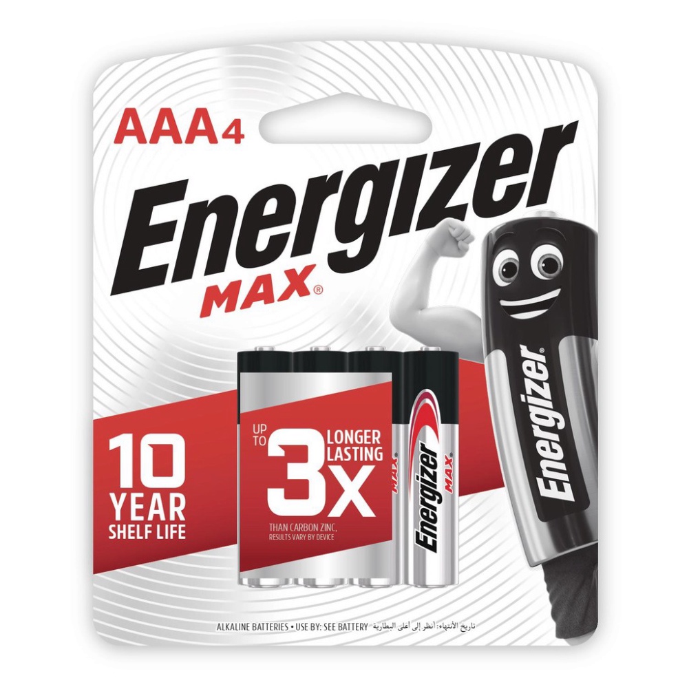 Pin Energizer Max AAA E92 BP4 - 100193487