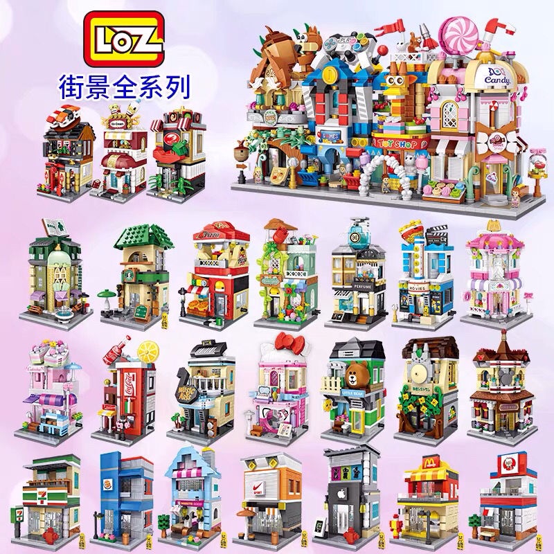 Loz Mô Hình Cửa Hàng Kem Mini Xinh Xắn