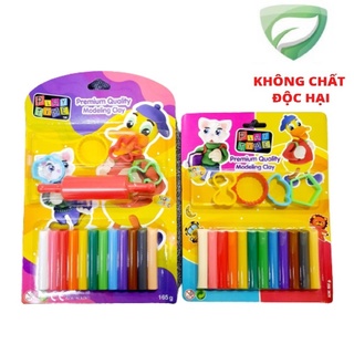Vỉ Đất nặn 12 màu kèm Khuôn 165g, Hàng Thái Lan chính hãng. Đất nặn an toàn cho bé