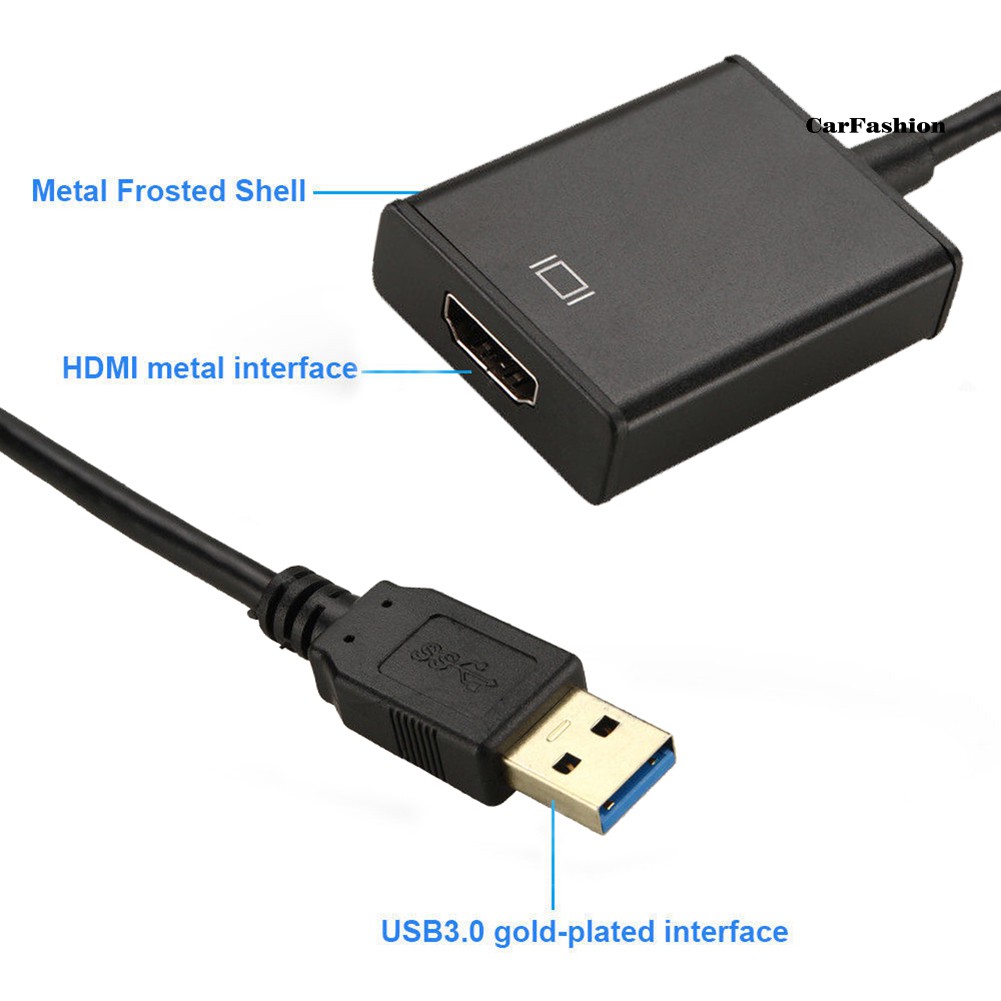 Cáp Chuyển Đổi Chsusb 3.0 Sang Hdmi Audio Video Cho Windows 7 / 8 / 10 Pc 1080p