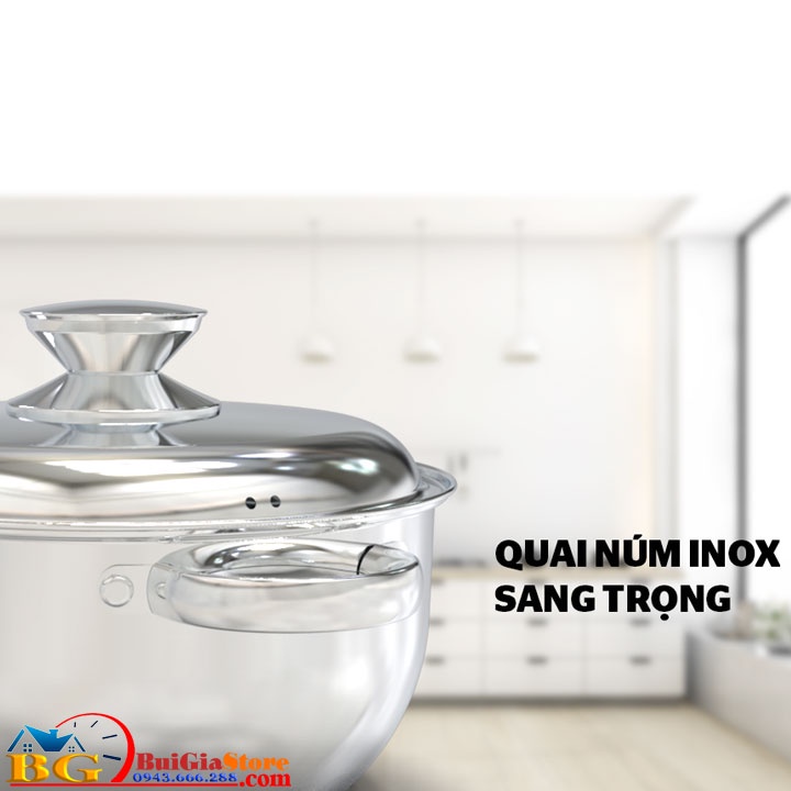 Bộ 3 nồi inox 3 đáy Sunhouse SHG339 - Nồi dùng cho cả bếp từ