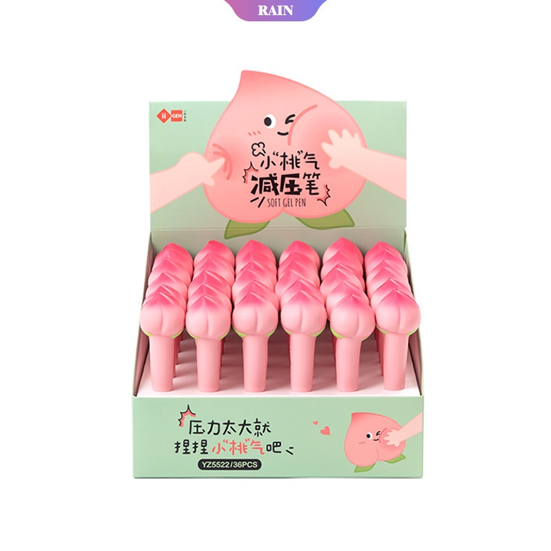 Bút Mực Gel Xốp Squishy Giảm Stress Hình Trái Cây Dễ Thương 0.5mm