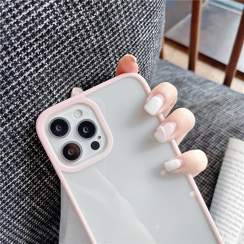 Ốp điện thoại trong suốt nhám chống sốc sành điệu cho compatible for iPhone 14 pro max 13 12 11 PRO MAX X XS MAX XR 7 8 Plus SE 2020