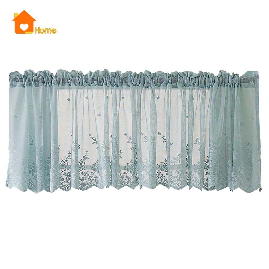 Rèm cửa sổ VảI Voan Thêu Hoa Sang TrọNg 130x41cm