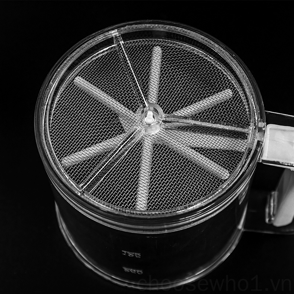 Cốc rây bột bằng nhựa cầm tay có thang đo tiện dụng cho nhà bếp 1