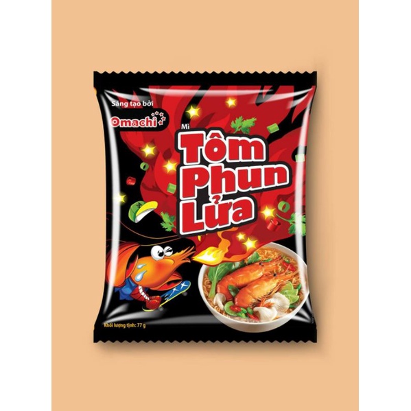Mì Omachi Tôm Phun Lửa - Mì tôm phun lửa siêu cay