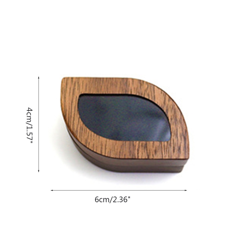Hộp Đựng Nhẫn Cưới Bằng Gỗ Trơn Hình Chiếc Lá