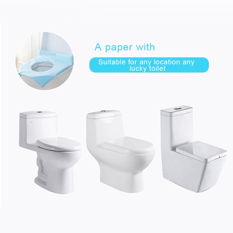 Set 10 miếng lót bệ ngồi toilet vệ sinh sử dụng một lần