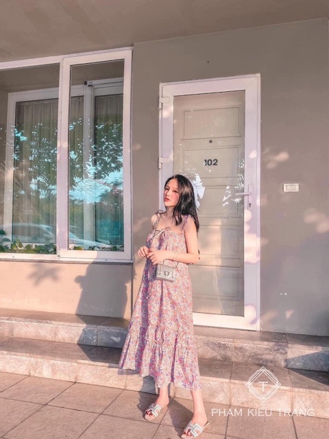‼️❤️váy 2 dây hoa nhí maxi ‼️❤️