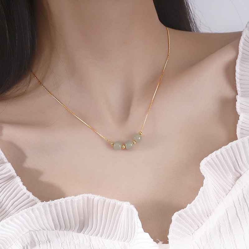 Dây Chuyền Chuỗi Hạt Đá Pha Lê Cổ Điển Dễ Phối Trang Sức Thời Trang Cho Nam Và Nữ