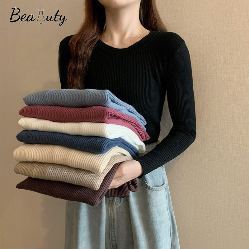 [MURIOKI] Áo Sweater Cổ Tròn Thắt Nút Thời Trang Mùa Thu Mới 2022 Cho Nữ
