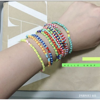 Vòng tay mix hạt cườm nhiều màu phong cách Bohemian