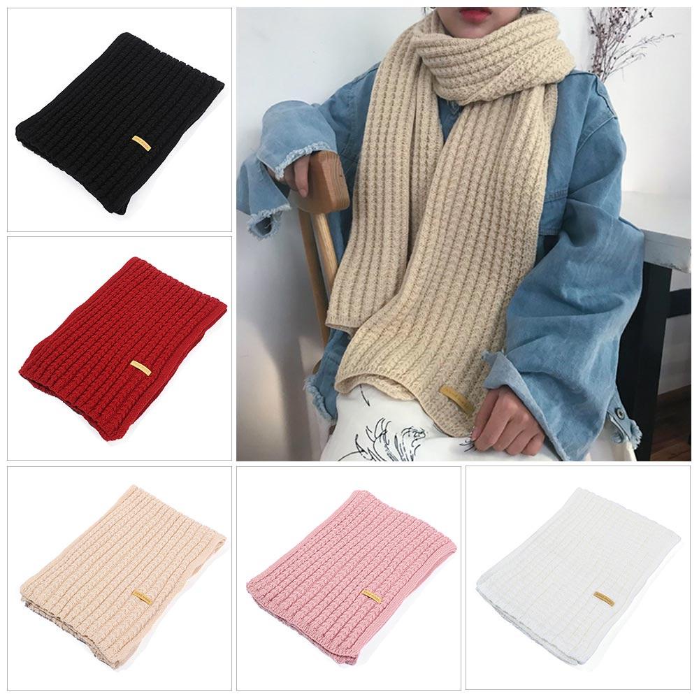 ROSE Khăn Choàng Dệt Kim Dày Màu Sắc Thời Trang Cho Nữ