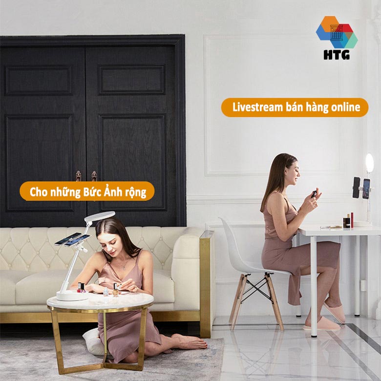 Đèn Thông Minh Cyke K5 Bảo Vệ Mắt, Không Dây Gấp Gọn, Có Giá Đỡ Điện Thoại Đôi Hoặc Máy Tính Bảng, Hàng Chính Hãng