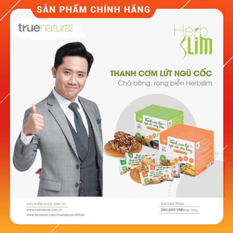 Thanh Cơm Gạo Lứt Ngũ Cốc Ăn Liền 2 Vị Chà Bông Và Rong Biển HERBSLIM Ăn Kiêng Eatclean True Natural