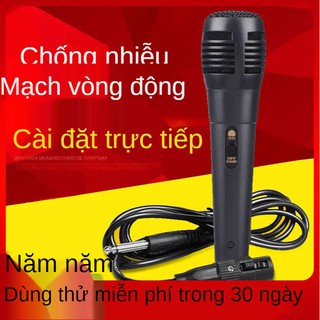 Mic hát karaoke có dây chân cắm 3.5mm/6.5mm sử dụng với dòng loa karaoke hỗ trợ thông minh