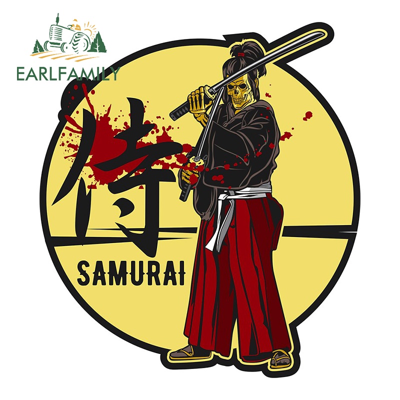 Đề Can Dán Trang Trí Xe Hơi Kiểu Samurai Nhật Bản 13Cmx13Cm Cá Tính