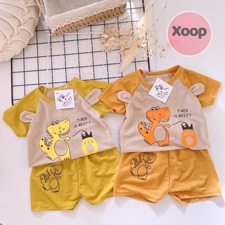 FREE !!! BỘ CỘC TAY ĐŨI CÓ TAI IN KHỦNG LONG BÉ TRAI (SIZE 8-18KG) (SP001632 ) SHOP YẾN SHOP KIDSS