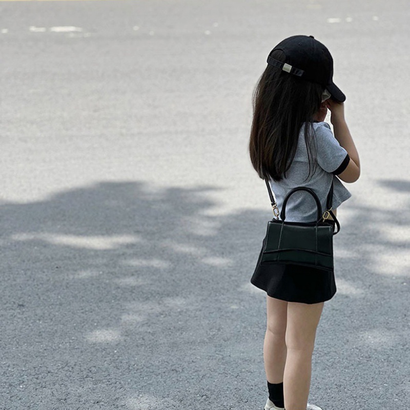 Set Áo Thun Ngắn Tay + Chân Váy Đen Thời Trang Hè Cho Bé Gái