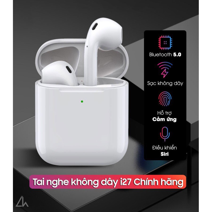 Tai Nghe Bluetooth i27?FREE SHIP? Tai Nghe Cảm Biến Vân Tay - Âm Cực Đã - BH 12 tháng