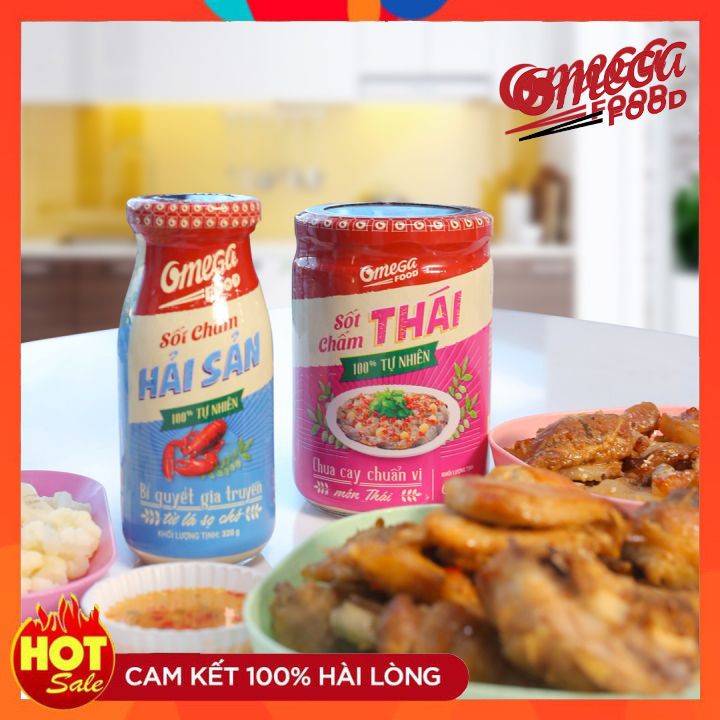 Nước Sốt Chấm - Combo 2 Chai Nước Sốt Chấm Hải Sản Và Sốt Chấm Thái Chuẩn Thái Lan Omega food