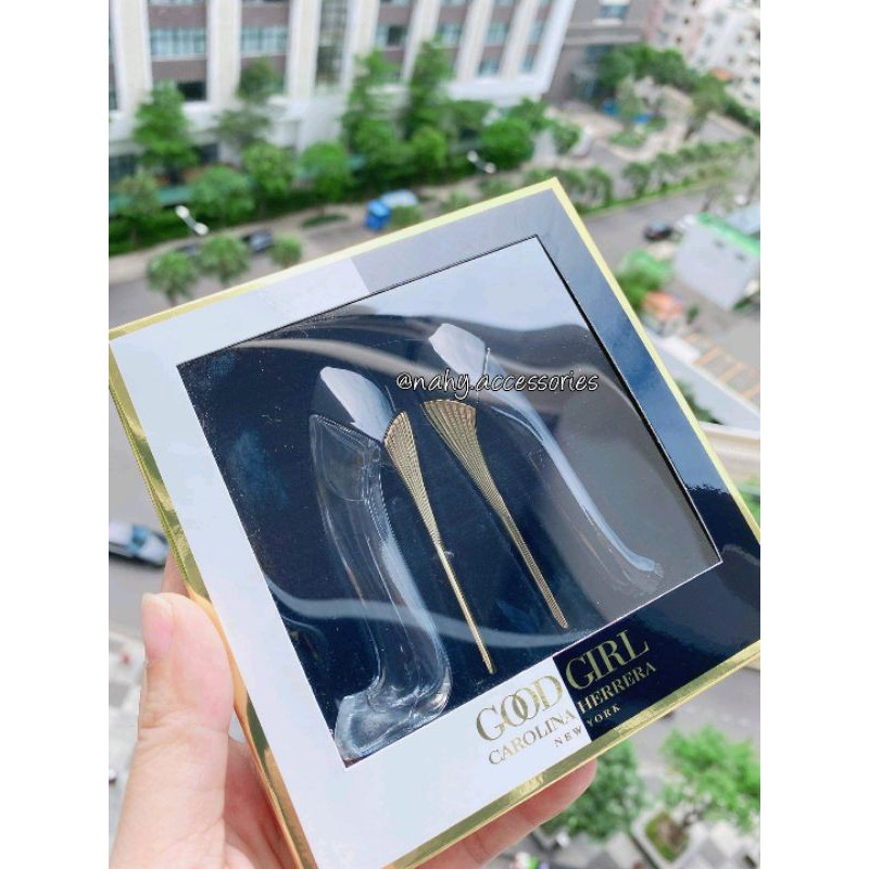 [mini] Nước hoa chính hãng - Set 2 chai Nước hoa mini Giày cao gót Goodgirl - 7ml/1chai