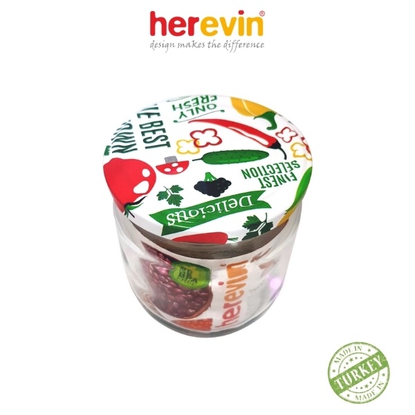 Bộ 3 Hũ Thủy Tinh Nắp Thiếc Herevin 425ml - HEHU332357-807