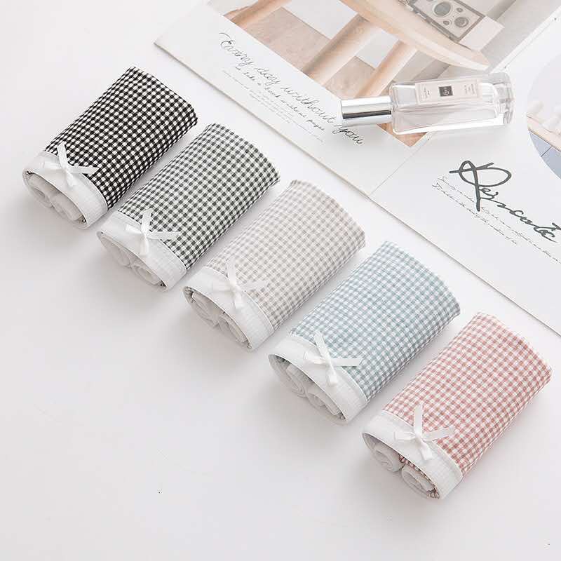 [Mã 12FASHIONSALE1 giảm 10K đơn 50K] Quần Lót Cotton Kẻ Caro Siêu Dễ Thương Dành Cho Bạn Nữ | BigBuy360 - bigbuy360.vn