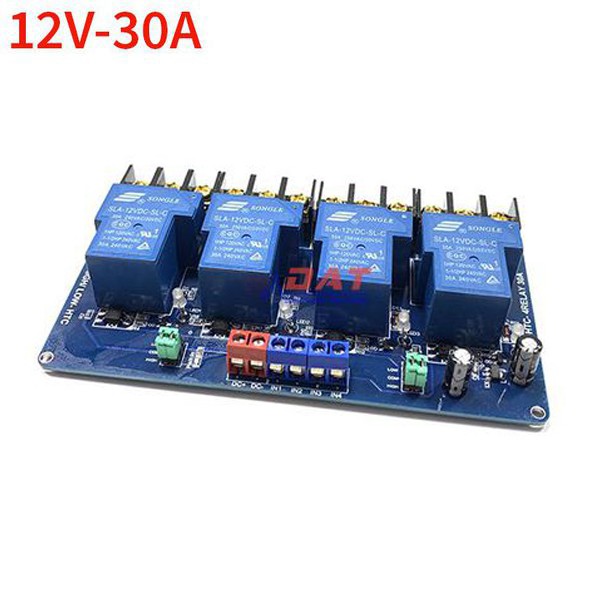 Module 4 Relay 30A - 12V Kích High/Low HTC