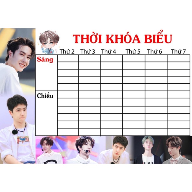 Thời khoá biểu vương nhất bác 2 ảnh
